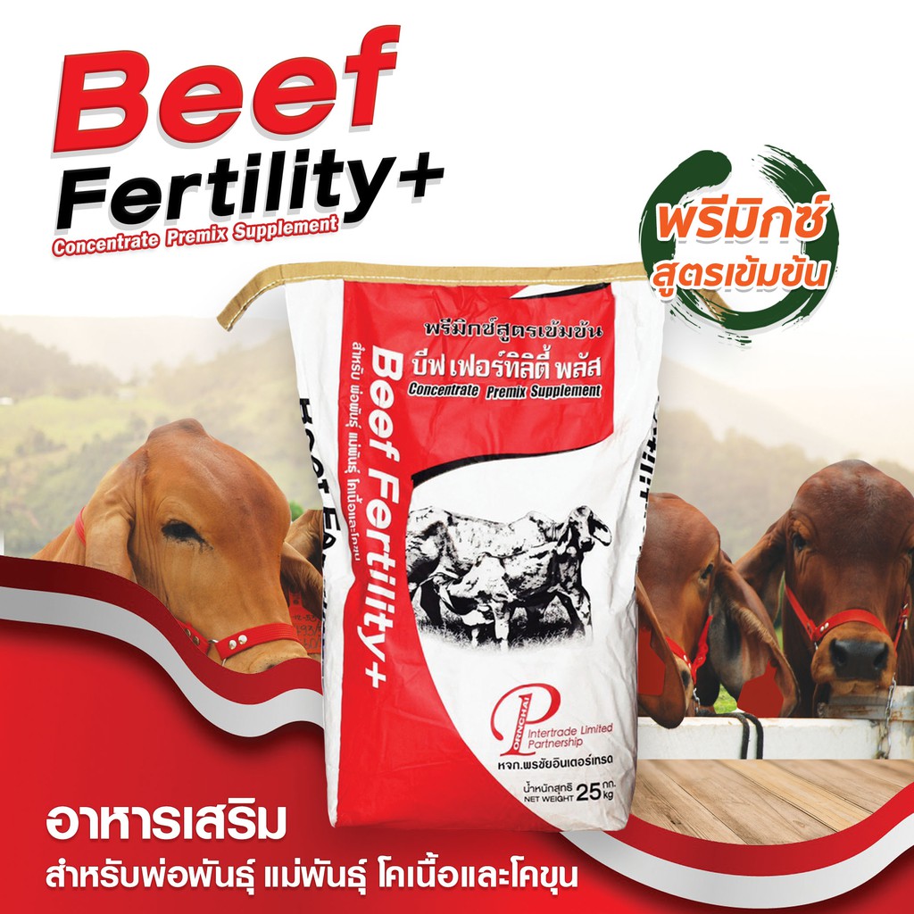 พรีมิกซ์สูตรเข้มข้น บีฟ เฟอร์ทิลิตี้ พลัส Beef Fertility+