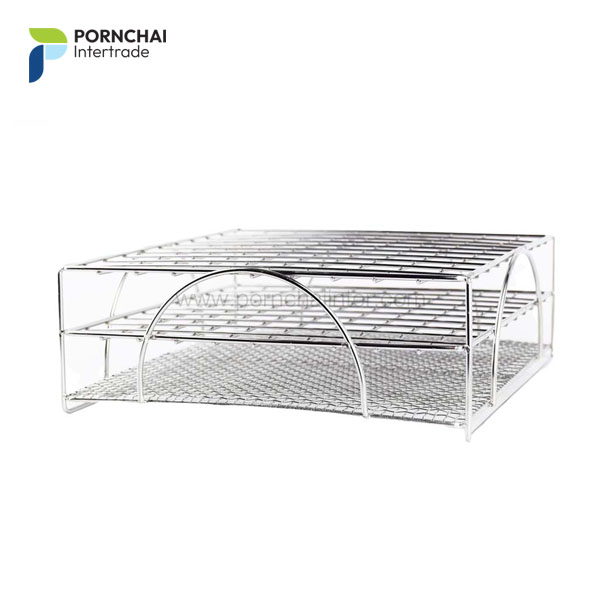 แร็ควางหลอดทดลอง สแตนเลส ขนาด 10x10 ช่อง (DIA 18 mm)