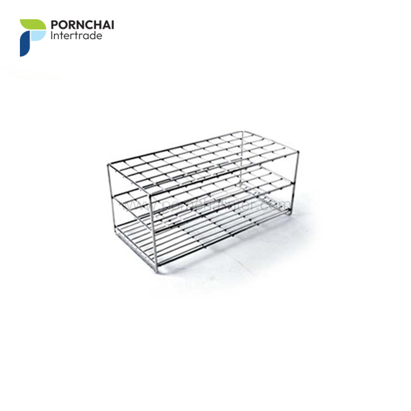 แร็ควางหลอดทดลอง สแตนเลส ขนาด 5x10 ช่อง (DIA 16 mm.)