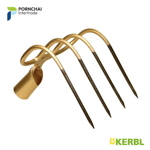 ส้อมโค้ง 4 ซี่ พร้อมเบ้าเสียบ (29115) Dung Rake, KERBL