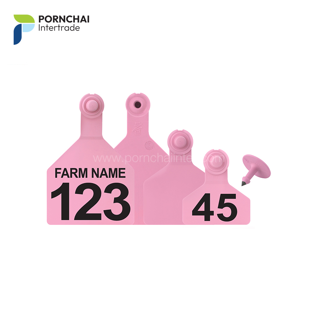 เบอร์หูสัตว์ แบบสองชิ้น z2 (สีชมพู)