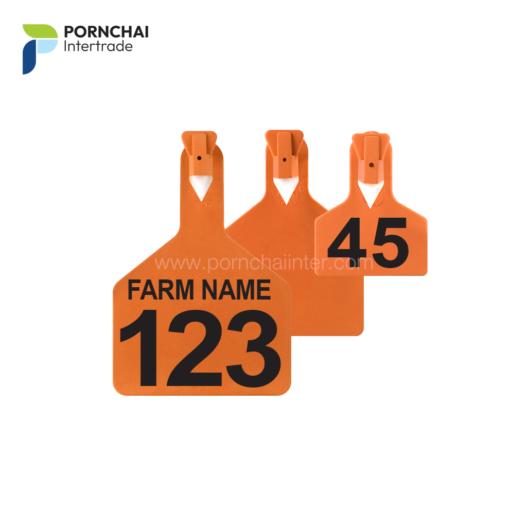 เบอร์หูสัตว์ แบบหนึ่งชิ้น z1 (สีส้ม)