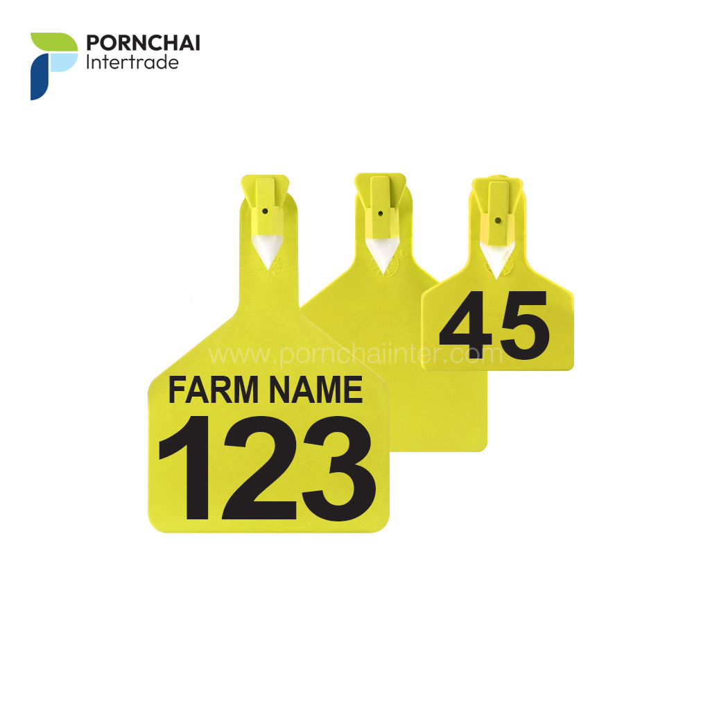 เบอร์หูสัตว์ แบบหนึ่งชิ้น z1 (สีเหลือง)